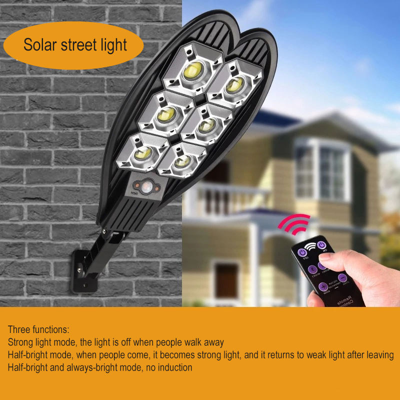 Outdoor Ip65 Waterproof Garden Floodlight Spotlight Wall Lamp Pir Motion Sensor Cob Led Solar Street Light