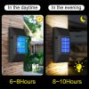 Outdoor Super Bright Ip65 Waterproof Household Garden Yard Decoration Lighting Up Down Luminous 6 Led Solar Wall Lamp Light