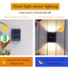 Wholesale Modern Outdoor Waterproof Ip65 Garden Square Decoration Lamp Up And Down Solar Led Wall Light