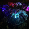 Outdoor Waterproof Garden Patio Pathway Lawn Christmas Decor 7 Color Changing Rgb Solar Jellyfish Flower Optical Fiber Lights