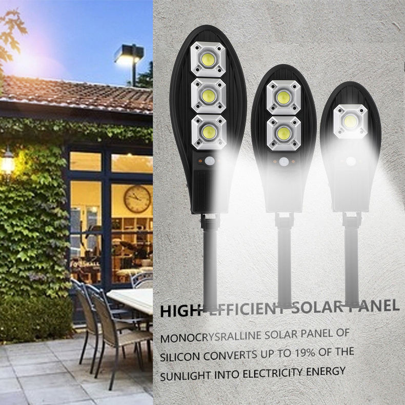 Outdoor Ip65 Waterproof Garden Floodlight Spotlight Wall Lamp Pir Motion Sensor Cob Led Solar Street Light