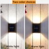 Wholesale Modern Outdoor Waterproof Ip65 Garden Square Decoration Lamp Up And Down Solar Led Wall Light