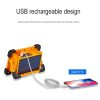 Portable Solar Charging Cob Floodlight Outdoor Night Market Camping Emergency Sos Lamp Usb Rechargeable Led Work Light