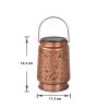 Solar Outdoor Hanging Patio Light Iron Hollow Animal Projection Lantern Garden Butterfly Landscape Decoration Lamp