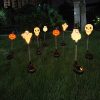 New Solar Swinging Pumpkin Skull LED Lawn Lamp Outdoor Garden Halloween Scene Decoration Light
