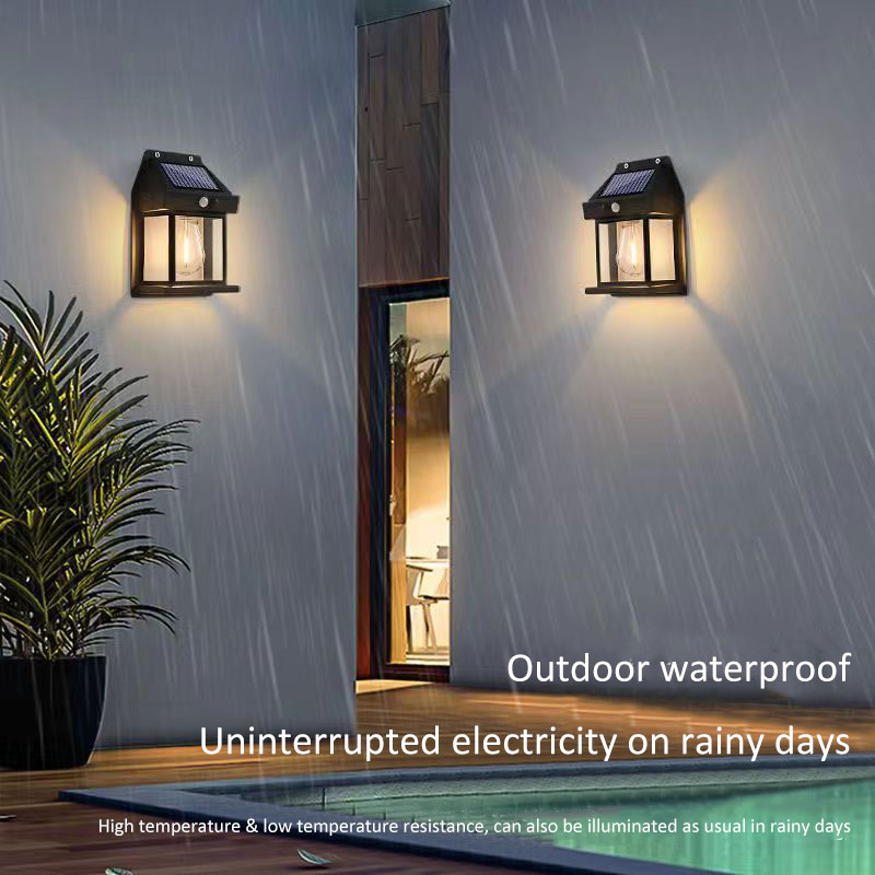 Solar Tungsten Wall Light Outdoor Wireless Sconce Motion Se Solar Tungsten Lamp