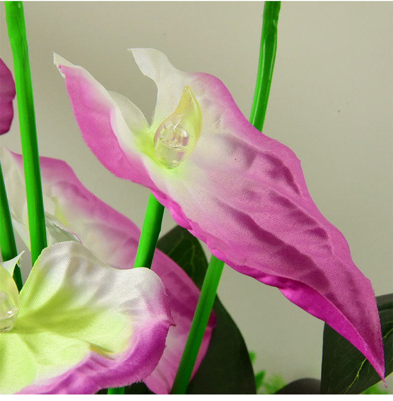 Outdoor Waterproof Garden Patio Path Pathway Decoration Stake Lamp Led Solar Calla Lily Flower Lawn Light