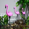Outdoor Ip65 Waterproof Garden Flamingo Decorative Led Solar Powered Lawn Ground Stake Light For Park Pathway Walkway Decor