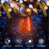 Solar Four-Color Iron Hollow Hanging Light Creative Outdoor Garden Balcony Courtyard Decor