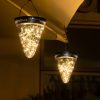 Solar Outdoor Hanging Tree Camping Light Waterproof LED Decorative Lantern for Garden Courtyard Nightlight