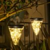 Solar Outdoor Hanging Tree Camping Light Waterproof LED Decorative Lantern for Garden Courtyard Nightlight