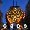 Solar Iron Art Waterproof Garden Lantern Vintage Outdoor Solar Light for Patio Balcony Landscape Decoration Night Light
