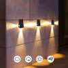 New Solar Wash Wall Light High Brightness Waterproof Garden Atmosphere Decorative Light 3-Sided Adjustable Angle Wall Lamp