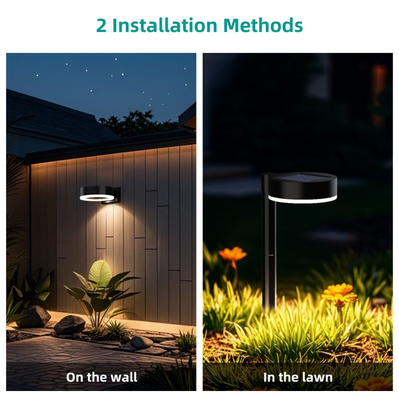 Solar Outdoor Wall Light for Home Pathway Lighting Balcony Ambient Wash Wall Flood Light for Garden Courtyard