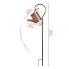 Solar Hollow Pattern Watering Can Light Vintage Golden Solar Garden Waterfall Starry Watering Can Lamp