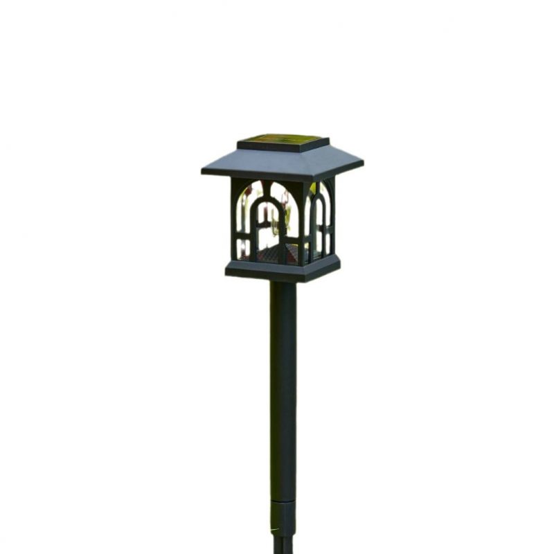 Solar Outdoor Waterproof Mini House Garden Light Cross-border Villa Landscape Decoration Stake Light for Yard Patio Courtyard