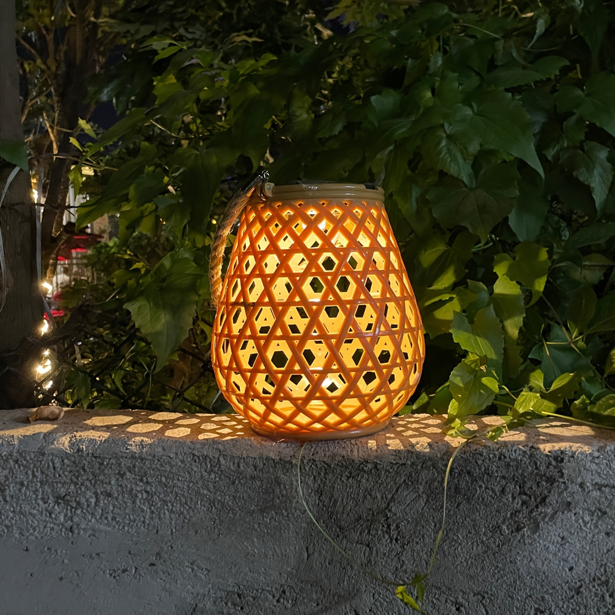 Solar Woven Lantern: Artisan Craftsmanship Meets Smart Energy-HWZM-1058
