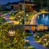 Solar Outdoor Waterproof Mini House Garden Light Cross-border Villa Landscape Decoration Stake Light for Yard Patio Courtyard