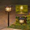 Solar Outdoor Waterproof Mini House Garden Light Cross-border Villa Landscape Decoration Stake Light for Yard Patio Courtyard
