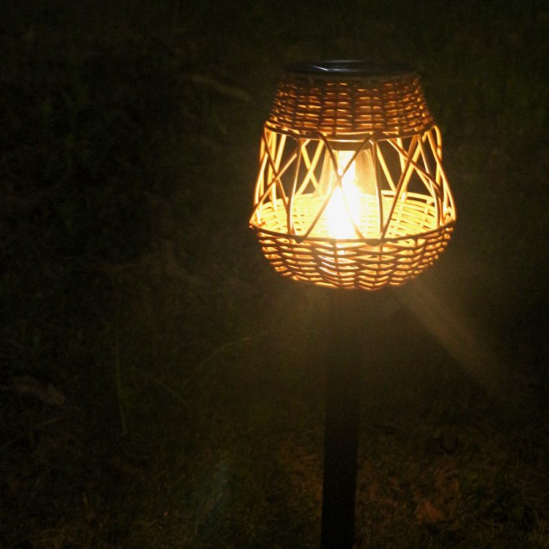 Solar Rattan Ground Stake Light Garden Lawn Lamp Outdoor Solar Decorative Landscape Light