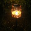 Solar Rattan Ground Stake Light Garden Lawn Lamp Outdoor Solar Decorative Landscape Light