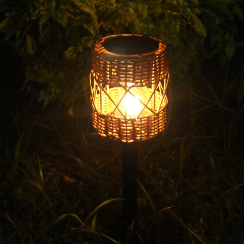 Solar Rattan Ground Stake Light Garden Lawn Lamp Outdoor Solar Decorative Landscape Light