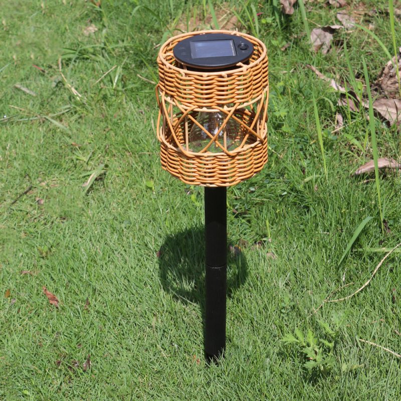 Solar Rattan Ground Stake Light Garden Lawn Lamp Outdoor Solar Decorative Landscape Light