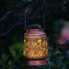 Solar Waterproof Hummingbird Hollow Garden Light Outdoor Camping Lawn Iron Art Hanging Decorative Projection Lamp