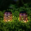 Solar Waterproof Hummingbird Hollow Garden Light Outdoor Camping Lawn Iron Art Hanging Decorative Projection Lamp