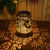 Solar Outdoor Garden Lawn Light Iron Hollow Projection Lantern Landscape Ambient Light
