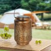 Solar Outdoor Garden Lawn Light Iron Hollow Projection Lantern Landscape Ambient Light