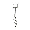 Spiral Black Iron Hanging Light Garden Outdoor Camping Courtyard Metal Hanging Solar Light