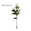 New LED Solar-Powered Rose Garden Lights Realistic Flower Design Waterproof Outdoor Lawn Lights with Ground Spike