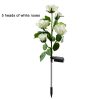 New LED Solar-Powered Rose Garden Lights Realistic Flower Design Waterproof Outdoor Lawn Lights with Ground Spike