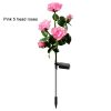 New LED Solar-Powered Rose Garden Lights Realistic Flower Design Waterproof Outdoor Lawn Lights with Ground Spike