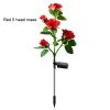 New LED Solar-Powered Rose Garden Lights Realistic Flower Design Waterproof Outdoor Lawn Lights with Ground Spike