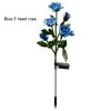 New LED Solar-Powered Rose Garden Lights Realistic Flower Design Waterproof Outdoor Lawn Lights with Ground Spike