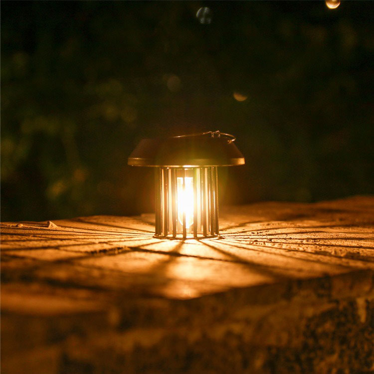 Solar Garden Light Outdoor Waterproof Garden Decor Camping Pendant Light Filament Small Hanging Lamp Vintage Wall Light