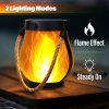 Solar Jute Flame Light USB Rechargeable Outdoor Courtyard Decoration Waterproof Hanging Multi-Functional Lighting