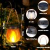 Solar Jute Flame Light USB Rechargeable Outdoor Courtyard Decoration Waterproof Hanging Multi-Functional Lighting