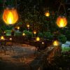 Solar Jute Flame Light USB Rechargeable Outdoor Courtyard Decoration Waterproof Hanging Multi-Functional Lighting