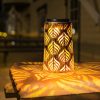 Solar Hanging Lantern Outdoor Courtyard Light Landscape Balcony Home Decorative Garden Retro Iron Lantern