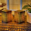Outdoor Solar Hollow Iron Art Decorative Lamp Square Hole Basket Tungsten Wire Light Garden Lamp Lawn Light