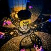 Solar Lanterns Outdoor Hanging Solar Owl Light Metal Waterproof LED Lantern for Outside Garden Decor for Patio Porch Yard Deck