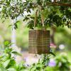 Outdoor Solar Hollow Iron Art Decorative Lamp Square Hole Basket Tungsten Wire Light Garden Lamp Lawn Light