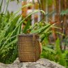 Outdoor Solar Hollow Iron Art Decorative Lamp Square Hole Basket Tungsten Wire Light Garden Lamp Lawn Light