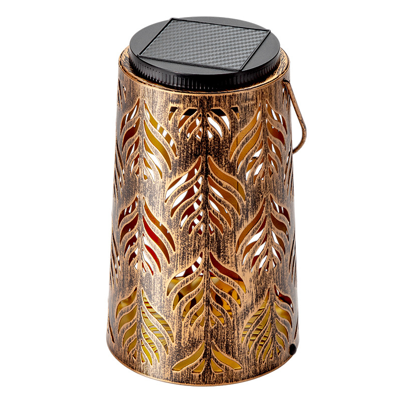 Solar Hanging Lantern Outdoor Courtyard Light Landscape Balcony Home Decorative Garden Retro Iron Lantern