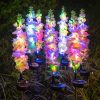 Solar-Powered Violet Garden Lights Waterproof LED Outdoor Decor with Ground Spike Energy-Efficient Landscape Lighting