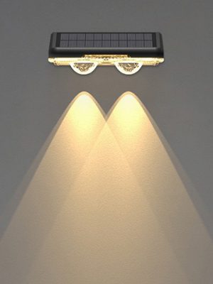 New Solar Outdoor Courtyard Wall Light RGB Colorful Decoration Light Outdoor Corridor Washing Wall Light