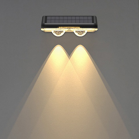 New Solar Outdoor Courtyard Wall Light RGB Colorful Decoration Light Outdoor Corridor Washing Wall Light